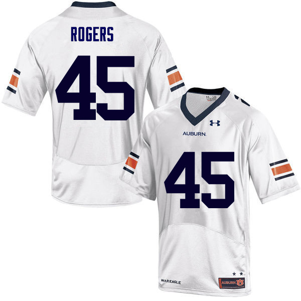 Men Auburn Tigers #45 Jacob Rogers College Football Jerseys Sale-White
